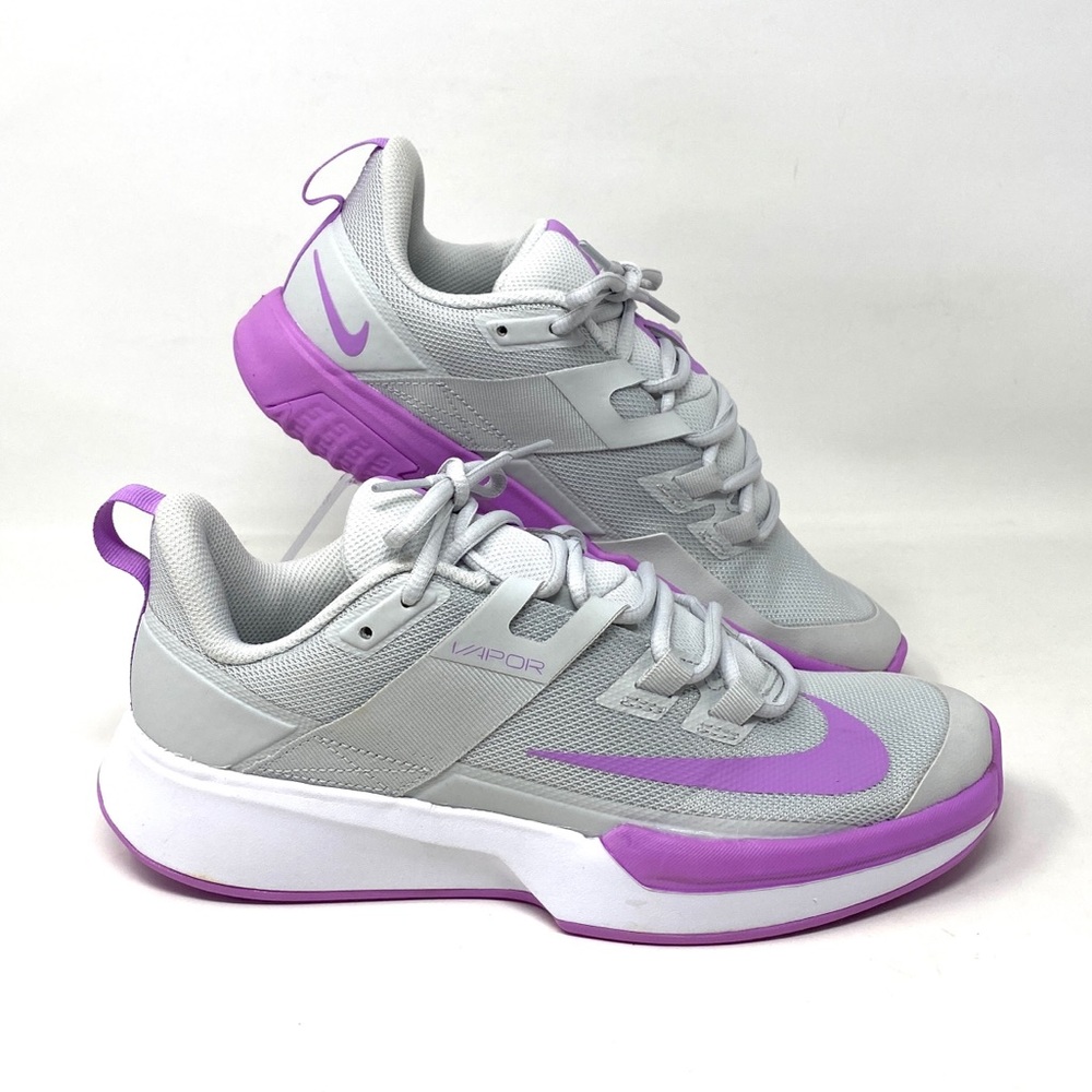 Nike Women’s Sneakers Vapor Lite HC Mesh Violet Grey Low Top 339112 - Picture 7 of 10